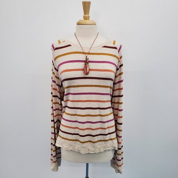 Thread & Supply Tops - Striped Pullover Lightweight Sweatshirt Sweater Womens Size 2X "That Cozy Life"